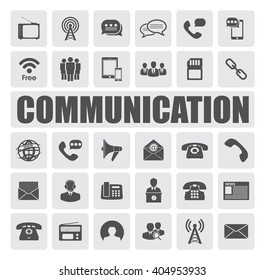 Communication icons set