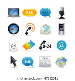 Communication icons set