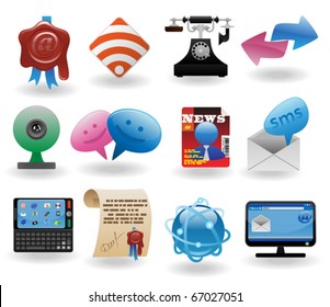 Communication icons set