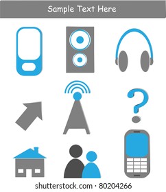 communication icons set