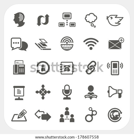 Communication icons set