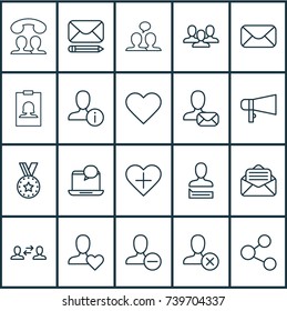 Communication Icons Set. Collection Of Call, Add, Read Message And Other Elements. Also Includes Symbols Such As Post, Human, Mail.