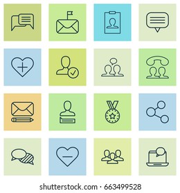 Communication Icons Set. Collection Of Edit Mail, Text Bubble, Publication And Other Elements. Also Includes Symbols Such As Delete, Chat, Favorites.
