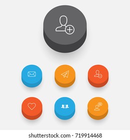 Communication Icons Set. Collection Of Follow, Connect, Startup And Other Elements. Also Includes Symbols Such As Talk, Correspondence, Chatting.