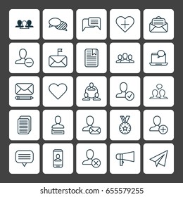 Communication Icons Set. Collection Of Group, Conversation, Follow And Other Elements. Also Includes Symbols Such As Group, Internet, Block.