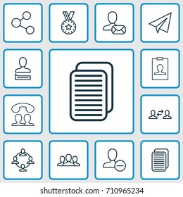 Communication Icons Set. Collection Of Internet Site, Startup, Publication And Other Elements. Also Includes Symbols Such As Mail, Award, Identity.