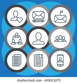 Communication Icons Set. Collection Of Note Page, Internet Site, Significant Letter And Other Elements. Also Includes Symbols Such As Society, Important, Paper.