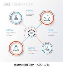 Communication Icons Set. Collection Of Communication, Teamwork, Online Letter And Other Elements. Also Includes Symbols Such As People, User, Work.