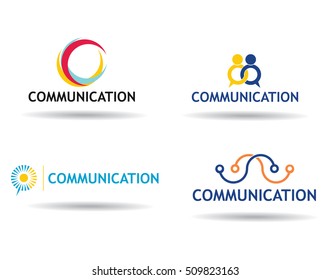 Communication icons set concept - template with copy space area
