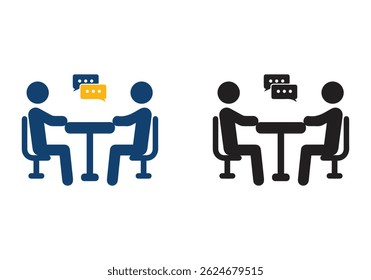 Kommunikationssymbole eingestellt. Diskussion, Sprechblase, Vektorgrafik