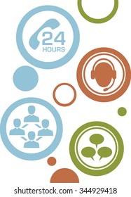 communication icons set eps10