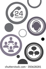 communication icons set eps10
