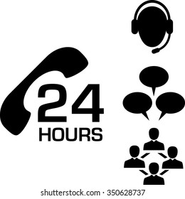 communication icons set eps10