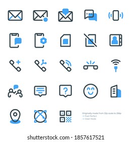 Communication icons set good for ui and presentation