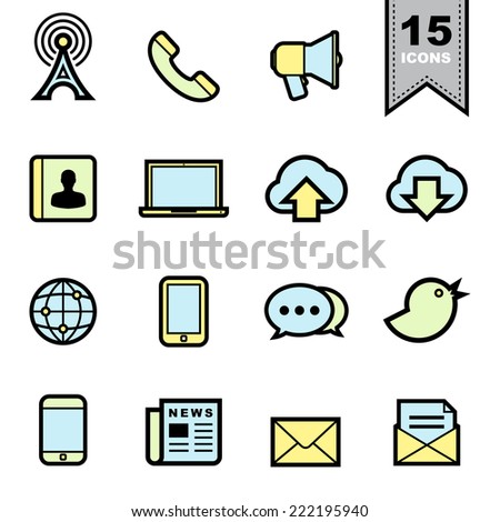 Communication icons set .Illustration eps 10