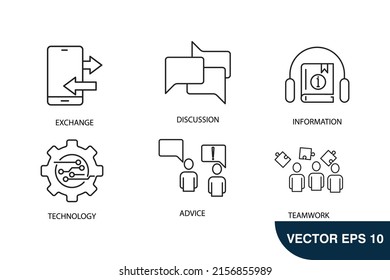 communication icons set . communication pack symbol vector elements for infographic web