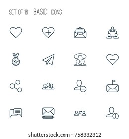 Communication Icons Set With Publication, Business Exchange, Chatting And Other Delete Elements. Isolated Vector Illustration Communication Icons.