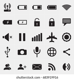 Communication icons set. Universal communication icon to use in web and mobile UI, communication basic UI elements se