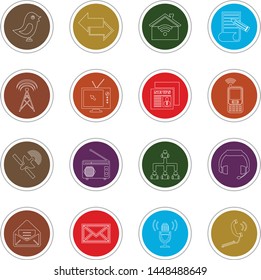 communication icons set. Vector Illustration 