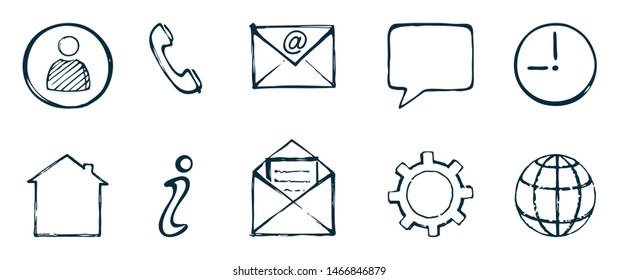 Communication icons set.  Vector illustration.