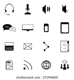 Communication icons set vector illustration