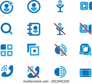 Communication icons are setting with dominant blue color. These are perfect icons for your website or mobile apps. 