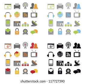 Communication icons set.vector illustration