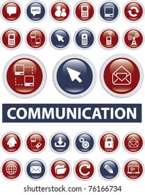 communication icons, signs, vector illustrations
