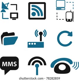 communication icons, signs, vector illustrations