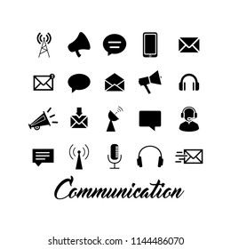 Communication icons templates