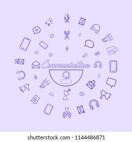 Communication icons templates