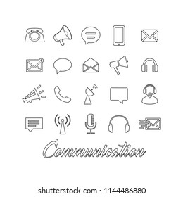 Communication icons templates