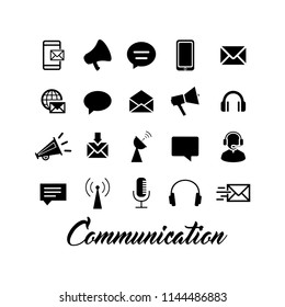 Communication icons templates