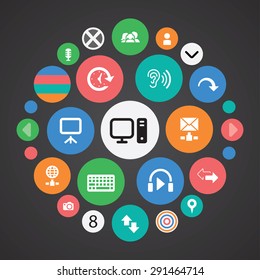 communication icons universal set for web and mobile 