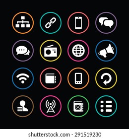 communication icons universal set for web and mobile 