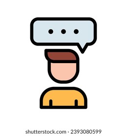 Iconos de comunicación en varias formas en estilos planos, de línea y de color.