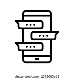 Communication icons in various shapes in flat, line, colored styles.