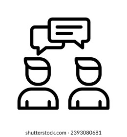 Communication icons in various shapes in flat, line, colored styles.