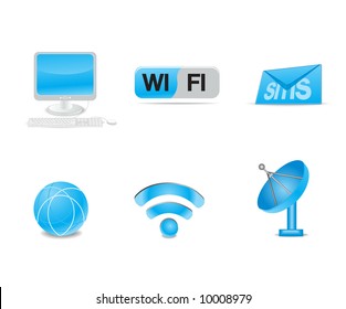 communication icons vector illustration