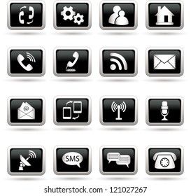 Communication icons. Vector illustration.