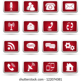 Communication icons. Vector illustration.