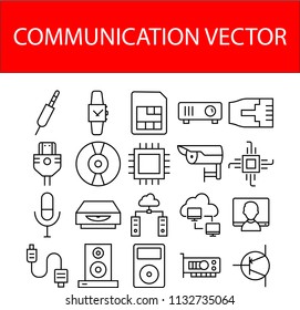 Communication icons and vectors