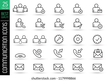 Communication Icons Vektor Illustration with White Background