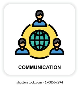 Communication icons for web design, book, ads, app, project etc.