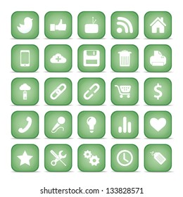 Communication icons. Web set Internet collection.