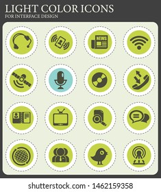Communication icons for web icons and user interface