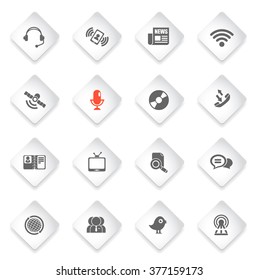 Communication icons for web and user interface