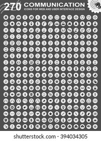 Communication icons for web and user interface