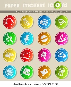 Communication icons for web and user interface
