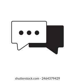 Kommunikationssymbole mit weißem Hintergrund. Chat-Symbol